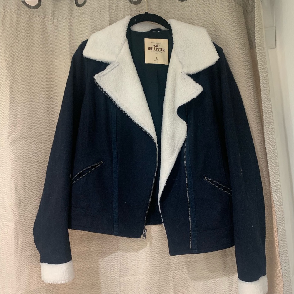 Hollister Aviator Navy Jacket
